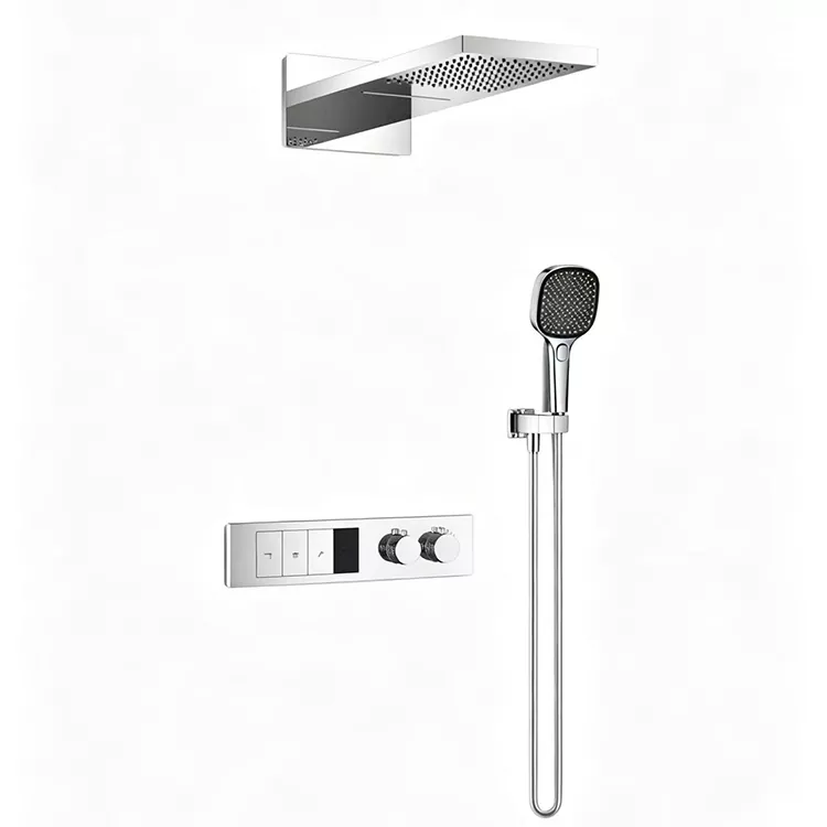 Kache Thermostatik anlè douch ak seri douch pòtatif