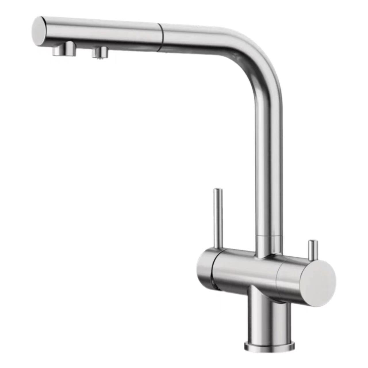 Doub-Kontwòl, Doub-Manch Pull-Out Kitchen Dlo purifikateur tiyo Doub-Kontwòl, Doub-Manch Pull-Out Kitchen Dlo purifikateur tiyo