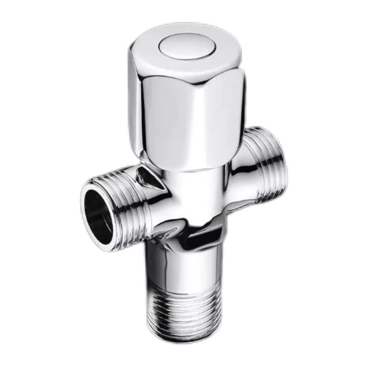Electroplated Single-Kontwòl Quick-Ouvèti Twa Fason Ang Valv Electroplated Single-Kontwòl Quick-Ouvèti Twa Fason Ang Valv