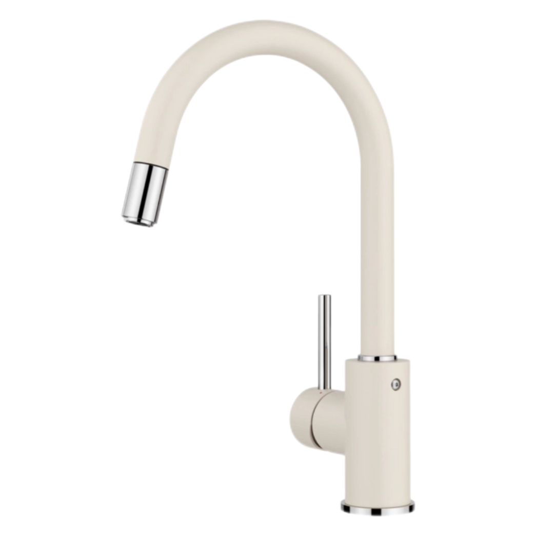 Minimalist Gooseneck cho ak frèt kwizin rale-soti tiyo Minimalist Gooseneck cho ak frèt kwizin rale-soti tiyo