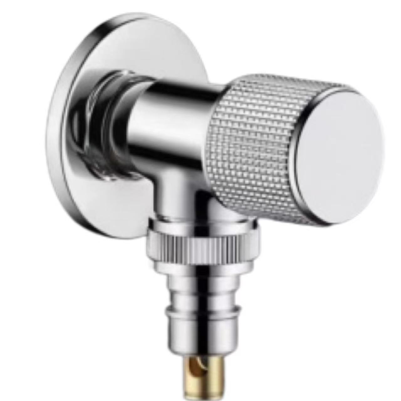 Mirror Chrome Knurled Knob Lave machin Dlo Stop Valv