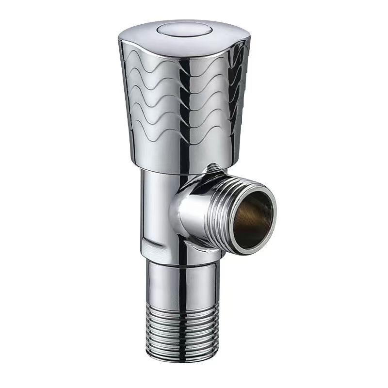 Miwa-Fini Bright Chrome Wave Pattern Angle Valv