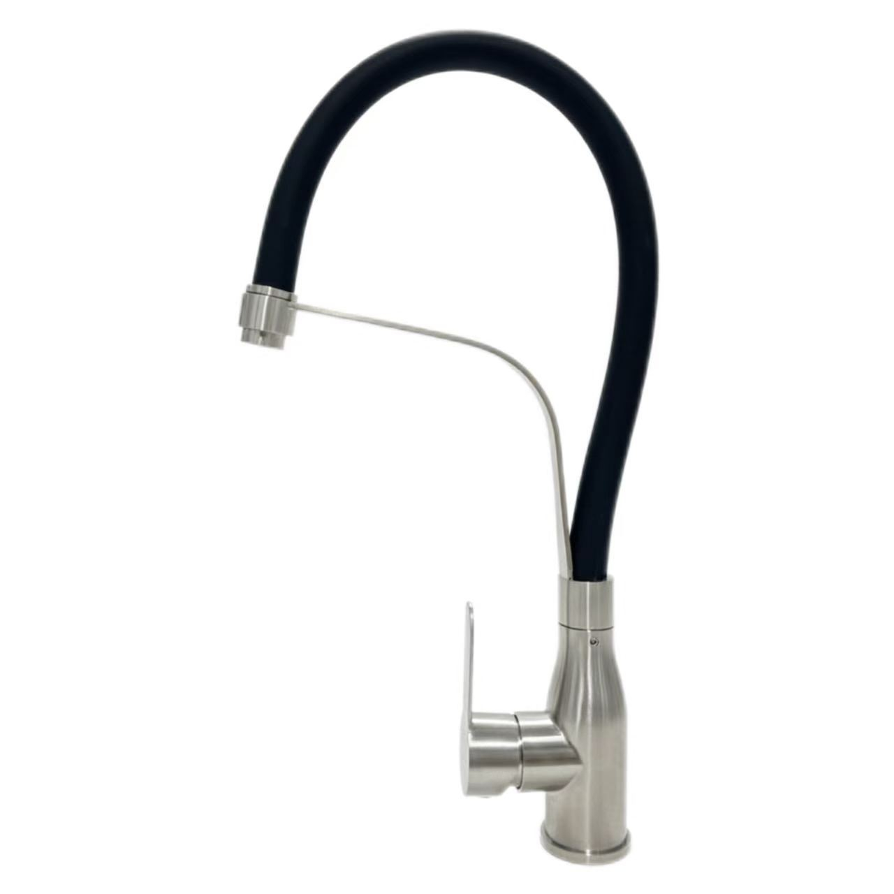 Silicone fleksib Pull-Out Inivèsèl tiyo dlo cho ak frèt